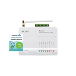 EVOLVEO Sonix - bezdrátový GSM alarm (4 ks dálk. ovl.,PIR čidlo pohybu,čidlo na dveře/okno,externí repro,Android/iPhone