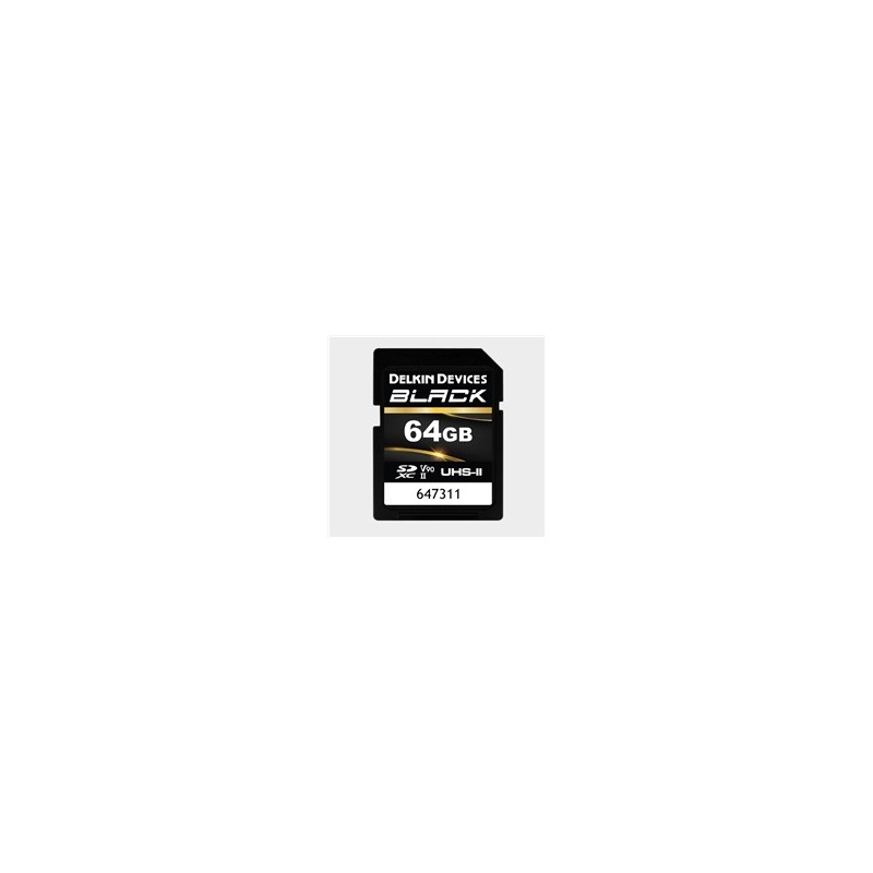 Delkin SDXC BLACK Rugged UHS-II R300/W250 (V90) 64GB (new)