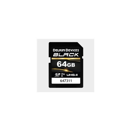 Delkin SDXC BLACK Rugged UHS-II R300/W250 (V90) 64GB (new)