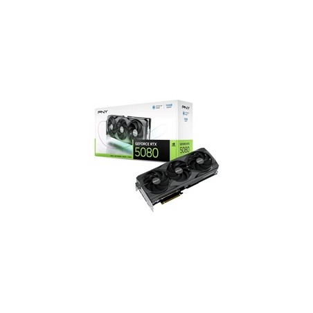 PNY VGA Nvidia GeForce RTX 5080 16GB Triple Fan, RTX 5080, 16GB GDDR7, 3xDP, 1xHDMI