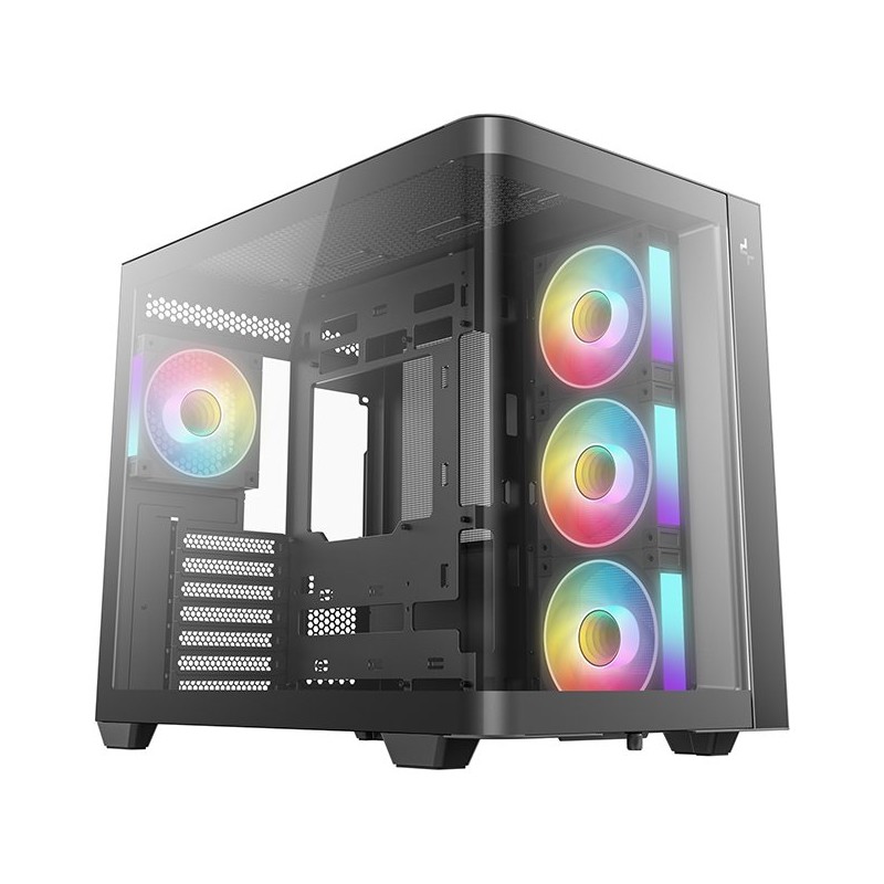 DEEPCOOL Case CG530U 4F, ATX, Průhledná bočnice, 4x120mm ARGB Fan, černá