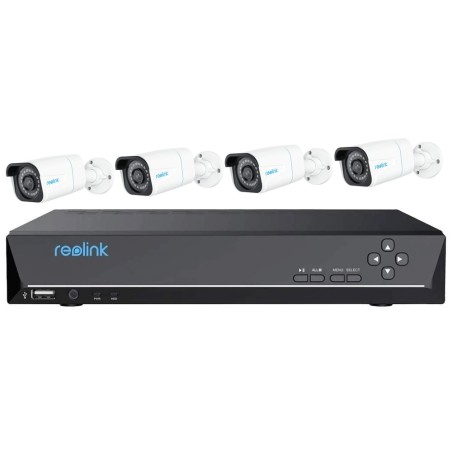 REOLINK bezpečnostní kamerový set NVS8-8MB4, RLK8-800B4, 4x Kamera, 8MP, 2TB