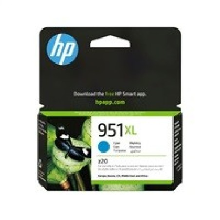 HP 951XL Cyan Ink Cart, 24 ml, CN046AE (1,500 pages)