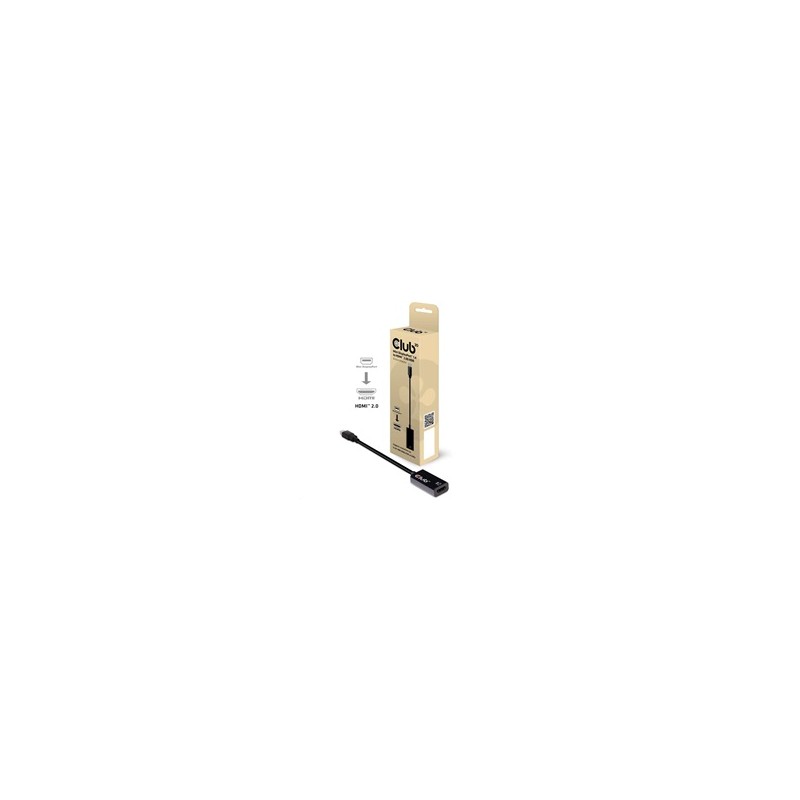 Club3D Adaptér aktivní mini DisplayPort 1.4 na HDMI 2.0b, HDR (M/F), 16cm