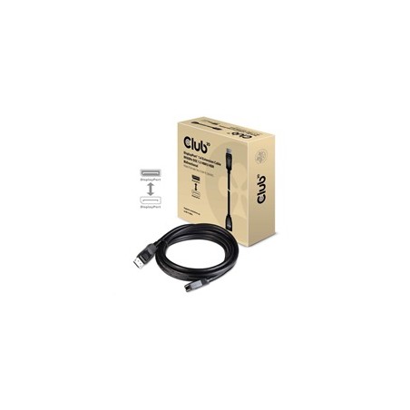 Club3D Kabel prodlužovací DisplayPort 1.4 8K 60Hz DSC 1.2 HBR3 HDR Bidirectional (M/F), 3m