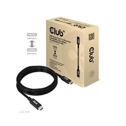 Club3D Kabel USB4 Gen3x2 Type-C Oboustranný kabel 8K60Hz, Data 40 Gbps, PD 240W(48V/5A) EPR M/M 2m