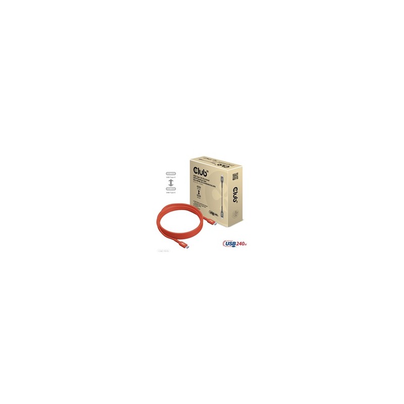 Club3D Kabel USB2 Type-C Bi-Directional USB-IF Certifikovaný 480Mb, PD 240W(48V/5A) EPR M/M 3m