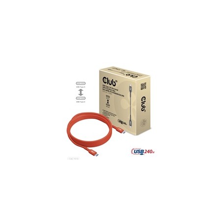 Club3D Kabel USB2 Type-C Bi-Directional USB-IF Certifikovaný 480Mb, PD 240W(48V/5A) EPR M/M 3m