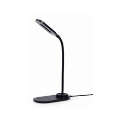 GEMBIRD Bezdrátová QI nabíječka, 10W, s LED lampičkou, černá