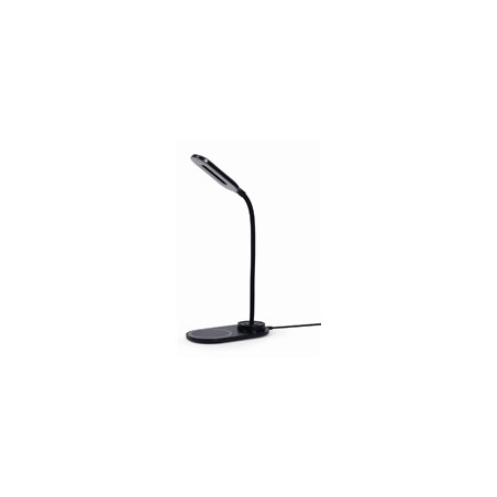 GEMBIRD Bezdrátová QI nabíječka, 10W, s LED lampičkou, černá