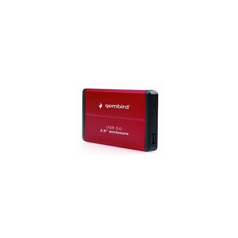 GEMBIRD externí box pro 2.5" zařízení, USB 3.0, SATA, červený