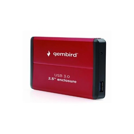 GEMBIRD externí box pro 2.5" zařízení, USB 3.0, SATA, červený