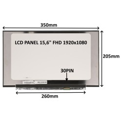 LCD PANEL 15,6" FHD 1920x1080 30PIN MATNÝ IPS / BEZ ÚCHYTŮ 77030215