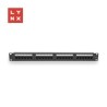 LYNX 19" patch panel 24-port, UTP Cat6, 50µ, nestíněný, černý
