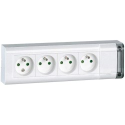 LEGRAND zásuvkový blok 4x2P+T - bez kabelu 50610