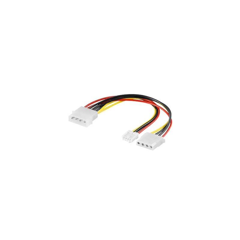 PremiumCord Kabel napájecí HDD 5,25"-5,25"+3,5"