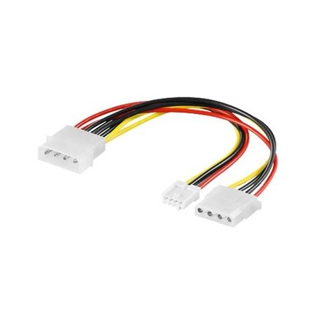 PremiumCord Kabel napájecí HDD 5,25"-5,25"+3,5"