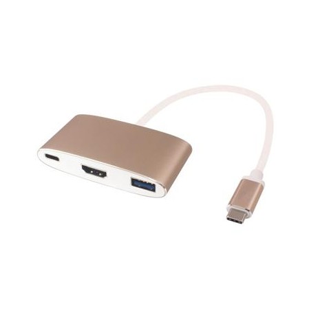 PremiumCord Převodník USB-C na HDMI + USB3.0 + PD ( USB Power Delivery )