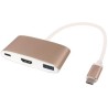 PremiumCord Převodník USB-C na HDMI + USB3.0 + PD ( USB Power Delivery )