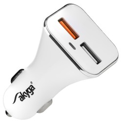 Akyga nabíjecka 2xUSB 5-12 V/3.0 A 18W Quick Charge 3.0