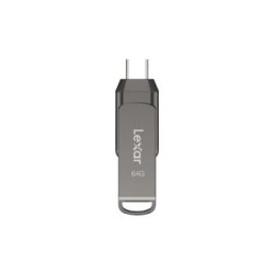 Lexar flash disk 64GB - JumpDrive D400 Dual USB-C & USB-A 3.1 (čtení až 130MB/s)