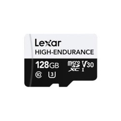 Lexar paměťová karta 128GB High-Endurance microSDHC/microSDXC™ UHS-I card, (čtení/zápis:100/45MB/s) C10 A1 V30 U3