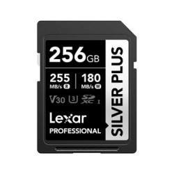 Lexar paměťová karta 256GB Professional SILVER PLUS SDXC™ UHS-I, čtení/zápis: 205/150MB/s