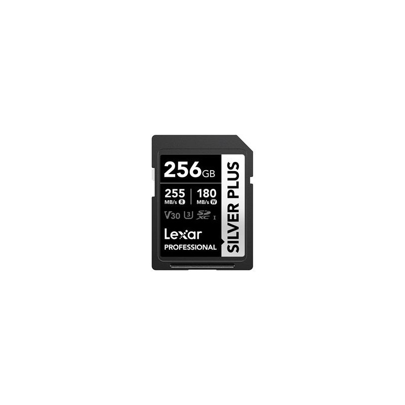 Lexar paměťová karta 256GB Professional SILVER PLUS SDXC™ UHS-I, čtení/zápis: 205/150MB/s