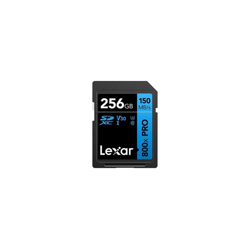 Lexar paměťová karta 256GB Professional 800x SDXC™ UHS-I, čtení/zápis: 45/150MB/s
