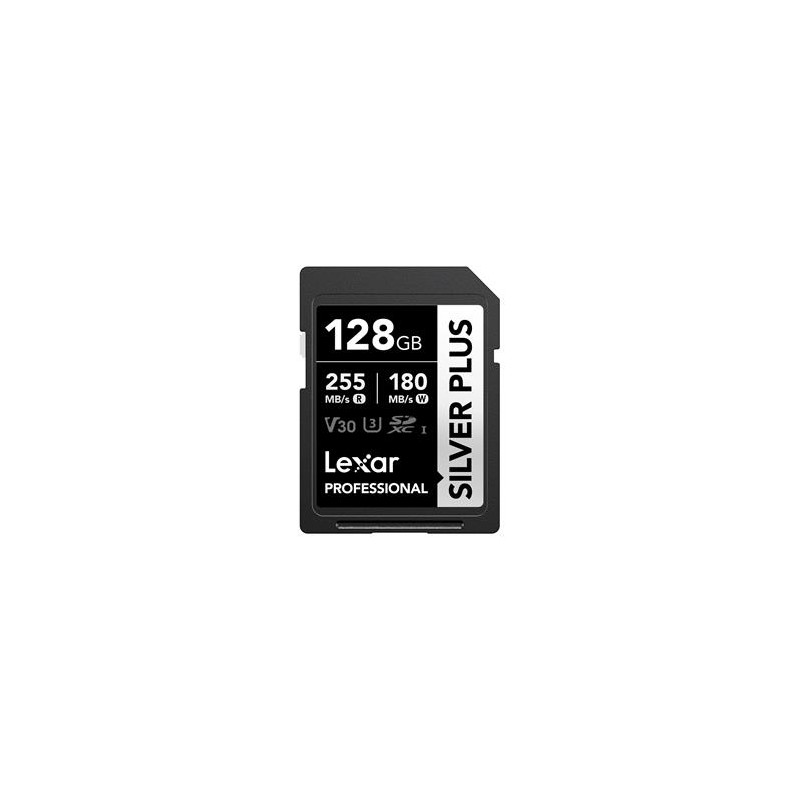 Lexar paměťová karta 128GB Professional SILVER PLUS SDXC™ UHS-I, čtení/zápis: 205/150MB/s