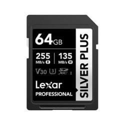 Lexar paměťová karta 64GB Professional SILVER PLUS SDXC™ UHS-I, čtení/zápis: 205/100MB/s