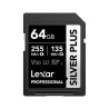 Lexar paměťová karta 64GB Professional SILVER PLUS SDXC™ UHS-I, čtení/zápis: 205/100MB/s