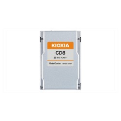 Kioxia Data Center SSD, CD8-R SIE Series, 960 GB, PWPD:1, PCIe Gen4 1x4, U.2 15mm, 7200/1800 MB/s, 1000/80K IOPS