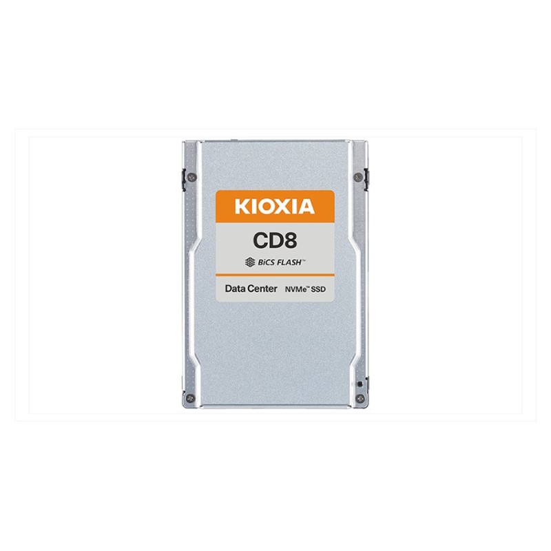 Kioxia Data Center SSD, CD8-V SIE Series, 12800 GB, PWPD:3, PCIe Gen4 1x4, U.2 15mm, 6600/6000 MB/s, 1050/380K IOPS