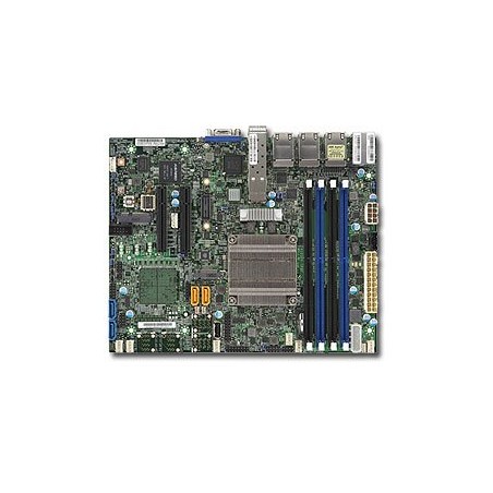 SUPERMICRO FlexATX MB Xeon D-1518 (4-core), 4x DDR4 ECC reg DIMM,4xSATA,2x PCI-E 3.0 x8, M.2, 6x1GbE+2x10GbE SFP… MBDX10SDVTP8FO