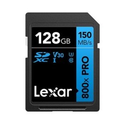 Lexar paměťová karta 128GB Professional 800x SDXC™ UHS-I, čtení/zápis: 45/150MB/s