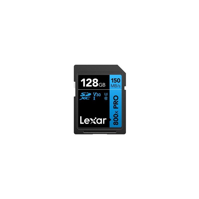 Lexar paměťová karta 128GB Professional 800x SDXC™ UHS-I, čtení/zápis: 45/150MB/s