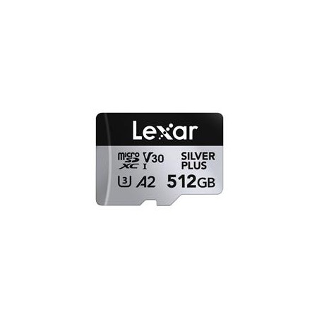 Lexar paměťová karta 512GB High-Performance Silver Plus microSDXC™ UHS-I (čtení/zápis: 205/150MB/s)