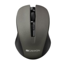 CANYON myš optická bezdrátová CMSW1, nastavitelné rozlišení 800/1000/1200 dpi, 4 tl, USB nano reciever, šedá