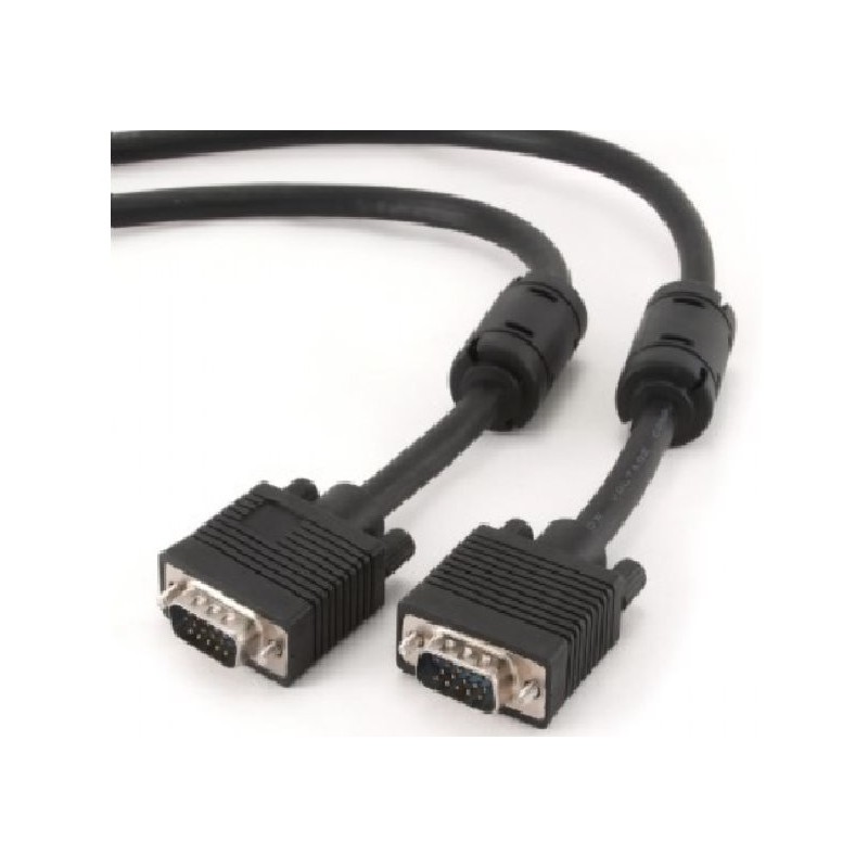 Gembird kábel VGA HD15 (M) na VGA HD15 (M) Premium, tienený, 2 x feritové jadrá, 30 m,čierny