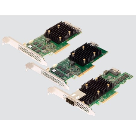 Broadcom MegaRAID 9580-8i8e, 8GB, 12Gb/s, NVMe/SAS/SATA, 1x SFF-8654 x8 + 2x SFF-8644 x4, RAID 0-60, PCIe 4.0 x8