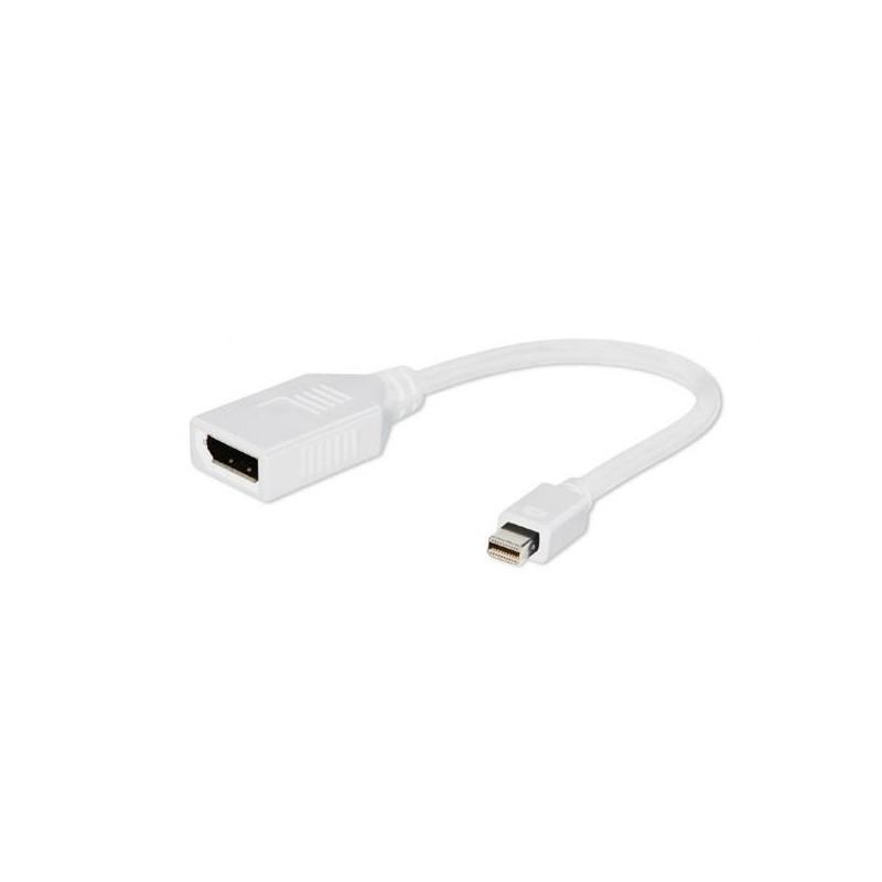 Gembird adaptér Mini DisplayPort (M) na DisplayPort (F), biely