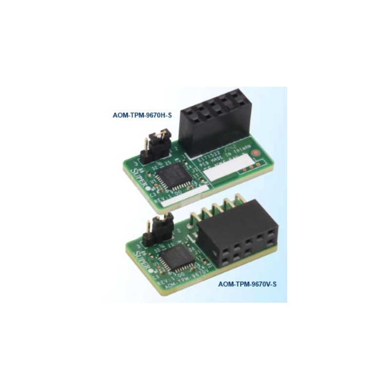 SUPERMICRO SPI capable TPM 2.0 with Infineon 9670 controller with vertical form factor (10pin), Provisioned for S… AOMTPM9670VSO