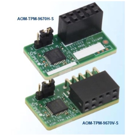 SUPERMICRO SPI capable TPM 2.0 with Infineon 9670 controller with vertical form factor (10pin), Provisioned for S… AOMTPM9670VSO