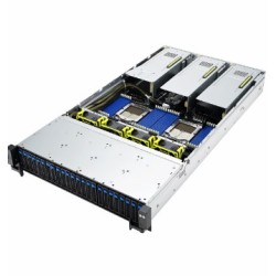 ASUS 2U server 2x SP5, 24x DDR5 ECC R, 24x 2,5NVMe/8xSATA/SAS, 2x 10Gb LAN, 2x 2600Wt, IPMI GPU 90SF02E1M00C00