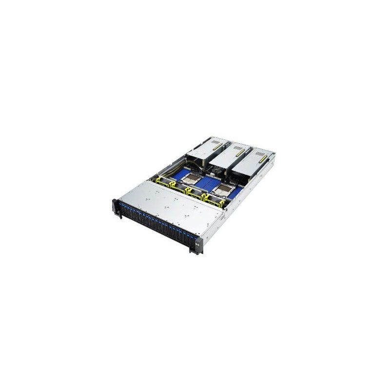 ASUS 2U server 2x SP5, 24x DDR5 ECC R, 24x 2,5NVMe/8xSATA/SAS, 2x 10Gb LAN, 2x 2600Wt, IPMI GPU 90SF02E1M00C00