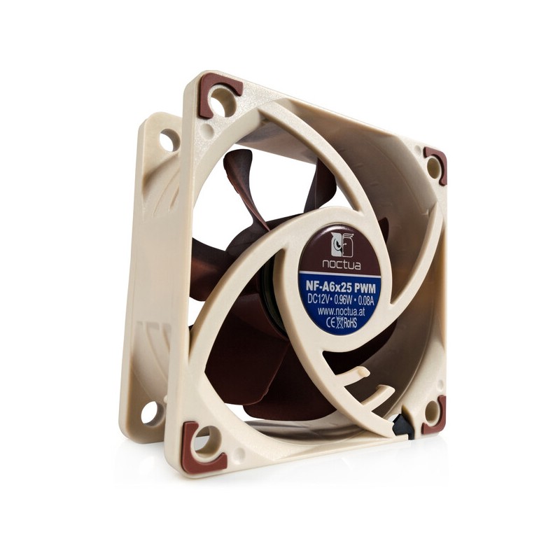 NOCTUA Ventilátor NF-A6x25-PWM, 60mm, hnědá
