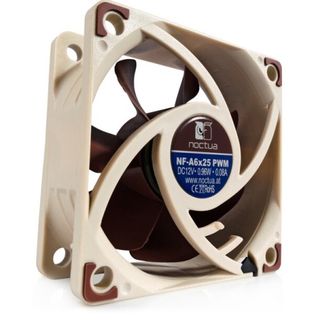 NOCTUA Ventilátor NF-A6x25-PWM, 60mm, hnědá