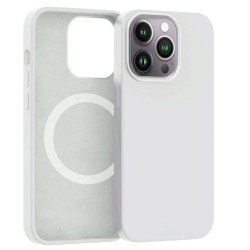 ER POWER Silikonový kryt CARNEVAL SNAP pro iPhone 14 Pro s MagSafe - bílá
