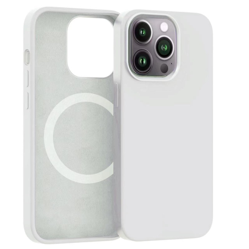 ER POWER Silikonový kryt CARNEVAL SNAP pro iPhone 14 Pro s MagSafe - bílá